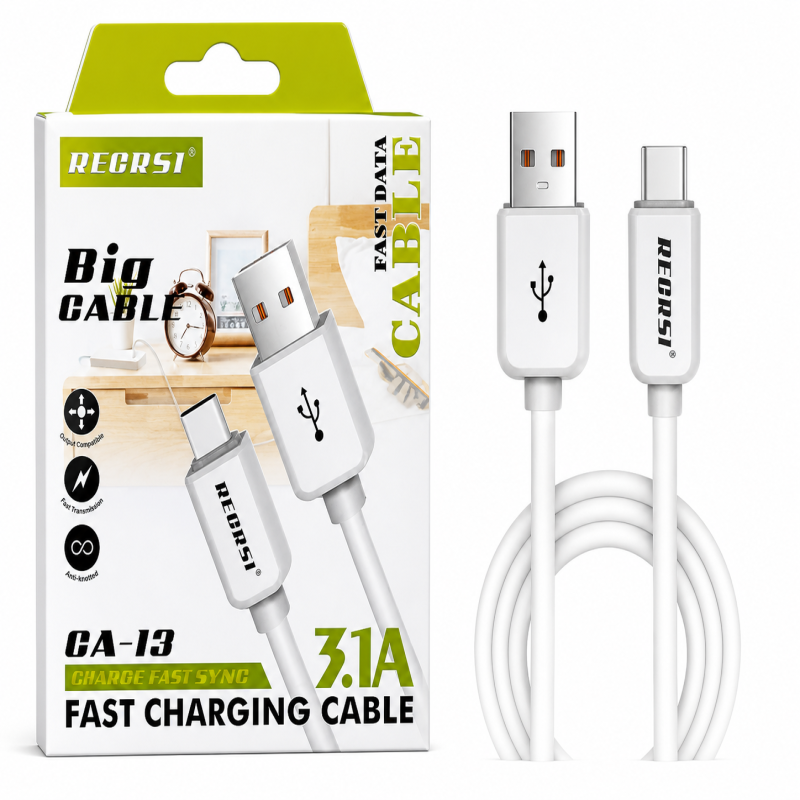 RECRSI CA-13 3.1A Fast Charging Type-C Data Cable